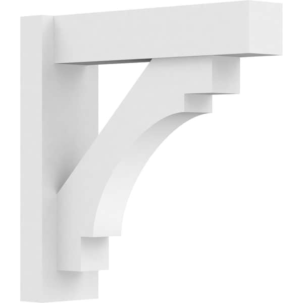 Ekena Millwork Merced Architectural Grade PVC Outlooker with Block Ends, 5"W X 18"D X 18"H OUTP05X18X18MRC05 - main